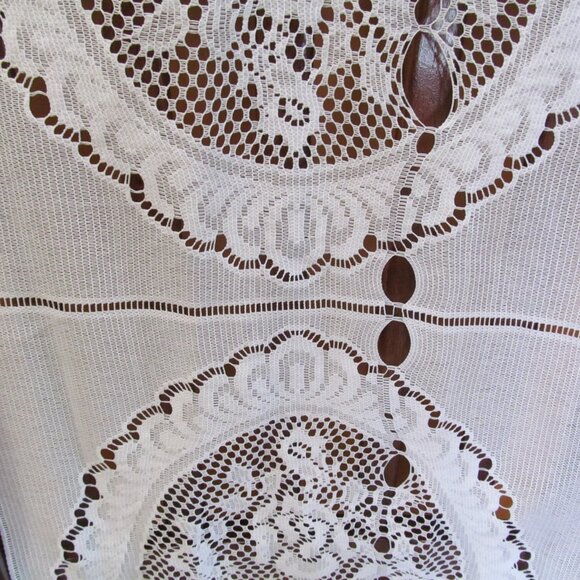 Floral White Lace Table Runner Dresser Scarf Sewing Crafts 86 x 14 - Picture 9 of 14